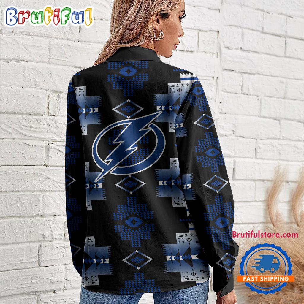 NHL Tampa Bay Lightning Special Native American Women's Casual Shirt, Hockey Women's Casual Shirt