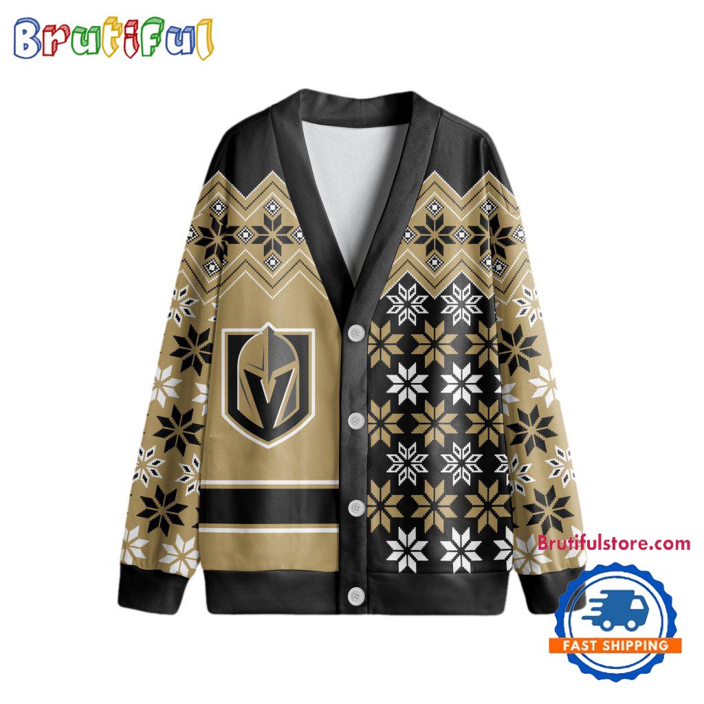 NHL Vegas Golden Knights Spcial Ugly Christmas Hockey Design Cardigan, Hockey Fans Cardigan Shirt