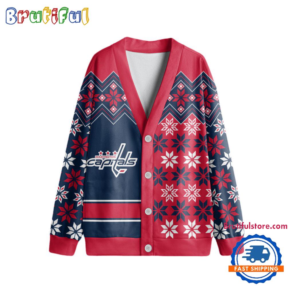 NHL Washington Capitals Spcial Ugly Christmas Hockey Design Cardigan, Hockey Fans Cardigan Shirt