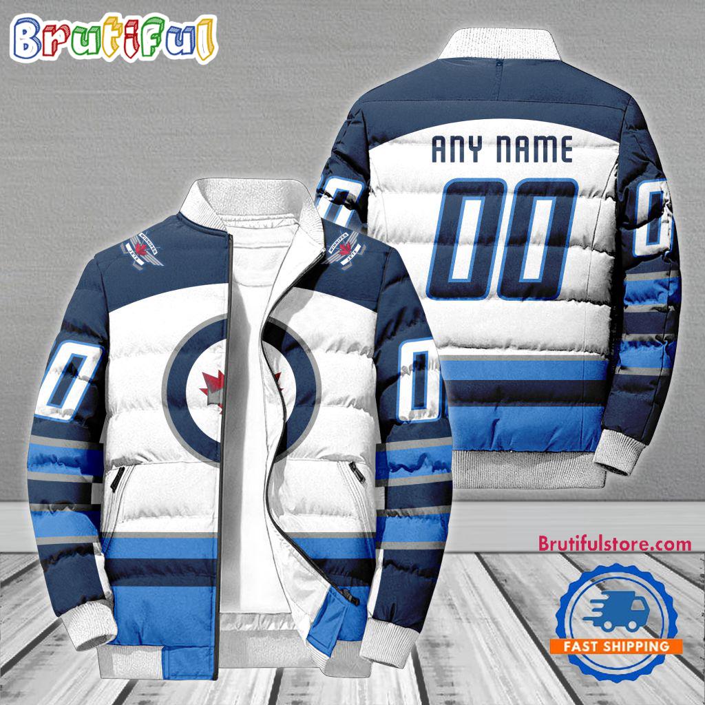 NHL Winnipeg Jets Hockey Team Personalized Away New Puffer Jacket