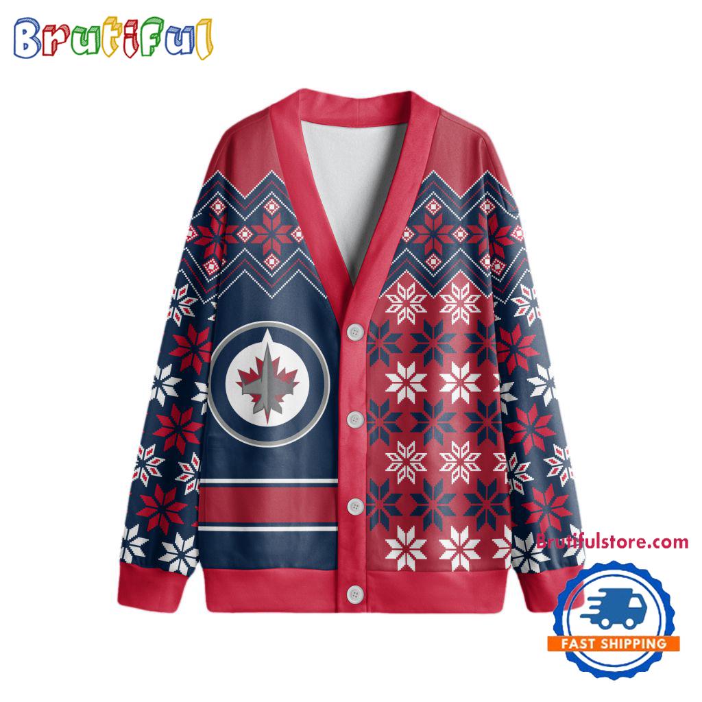 NHL Winnipeg Jets Spcial Ugly Christmas Hockey Design Cardigan, Hockey Fans Cardigan Shirt