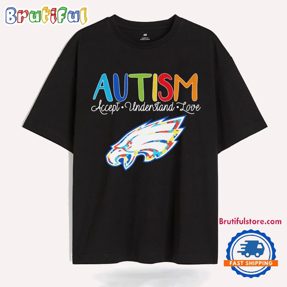 Philadelphia Eagles Autism Accept Understand Love New T Shirt