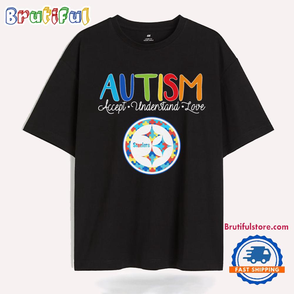 Pittsburgh Steelers Autism Accept Understand Love New T Shirt