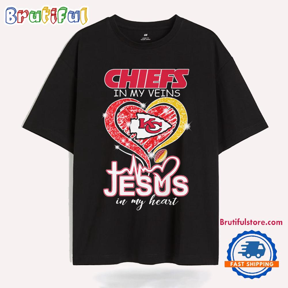 San Francisco 49ers In My Veins Jesus In My Heart T Shirt