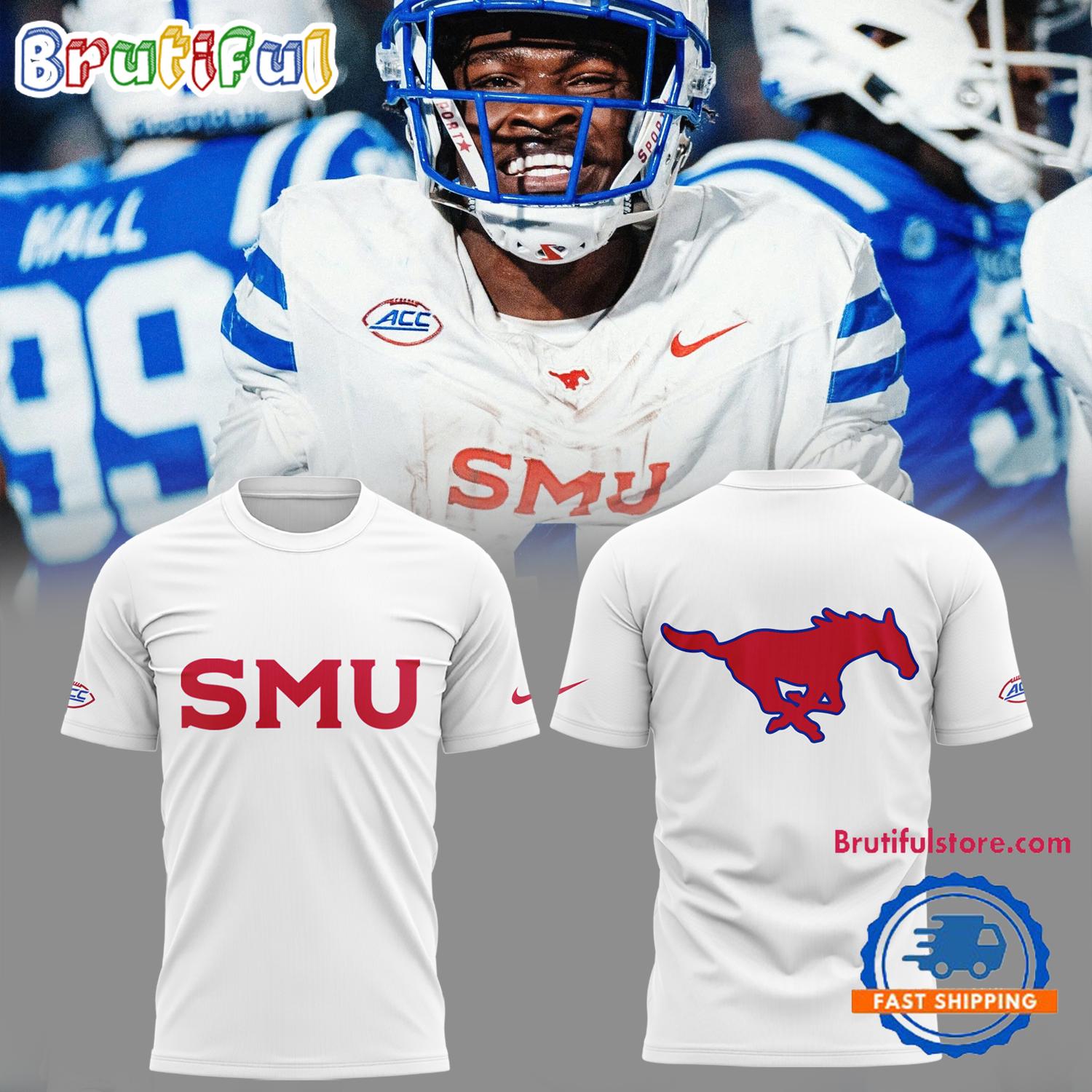 SMU Mustangs Football 2024 NCAA New 3D Shirt