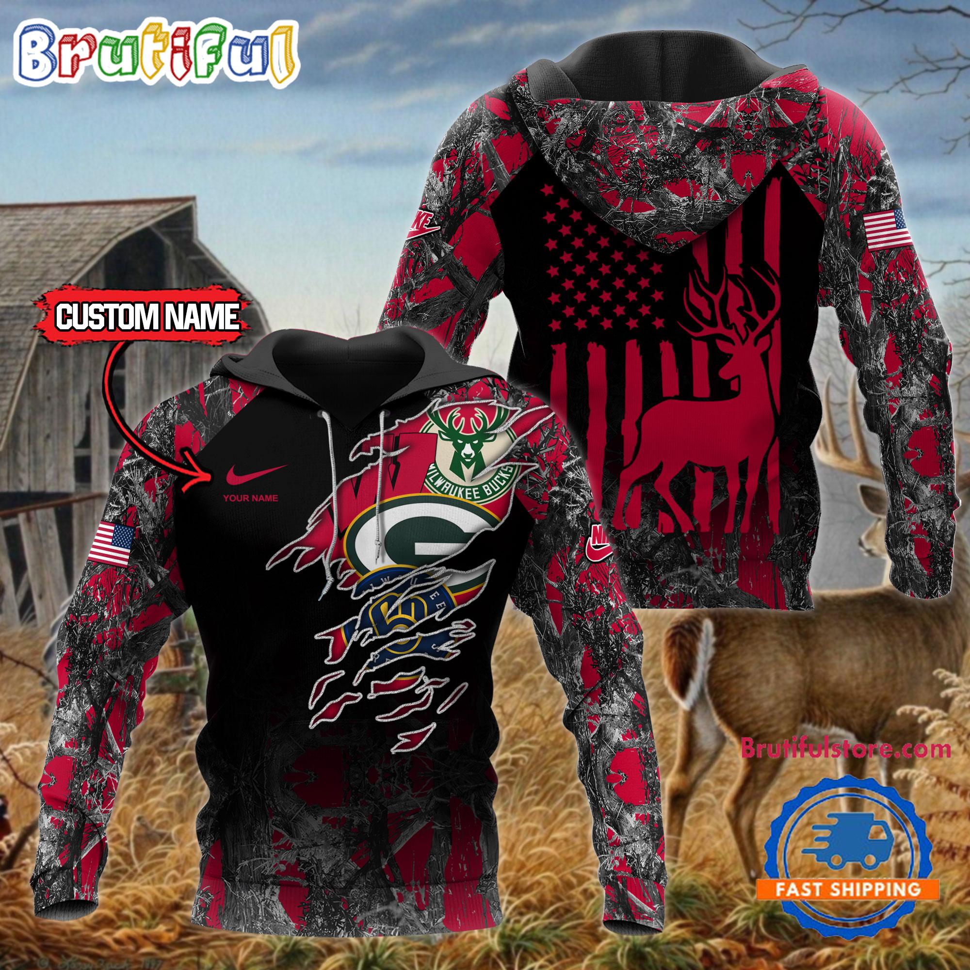 Wisconsin Sports Hunting Style Hoodie, Sweatshirt, TShirt
