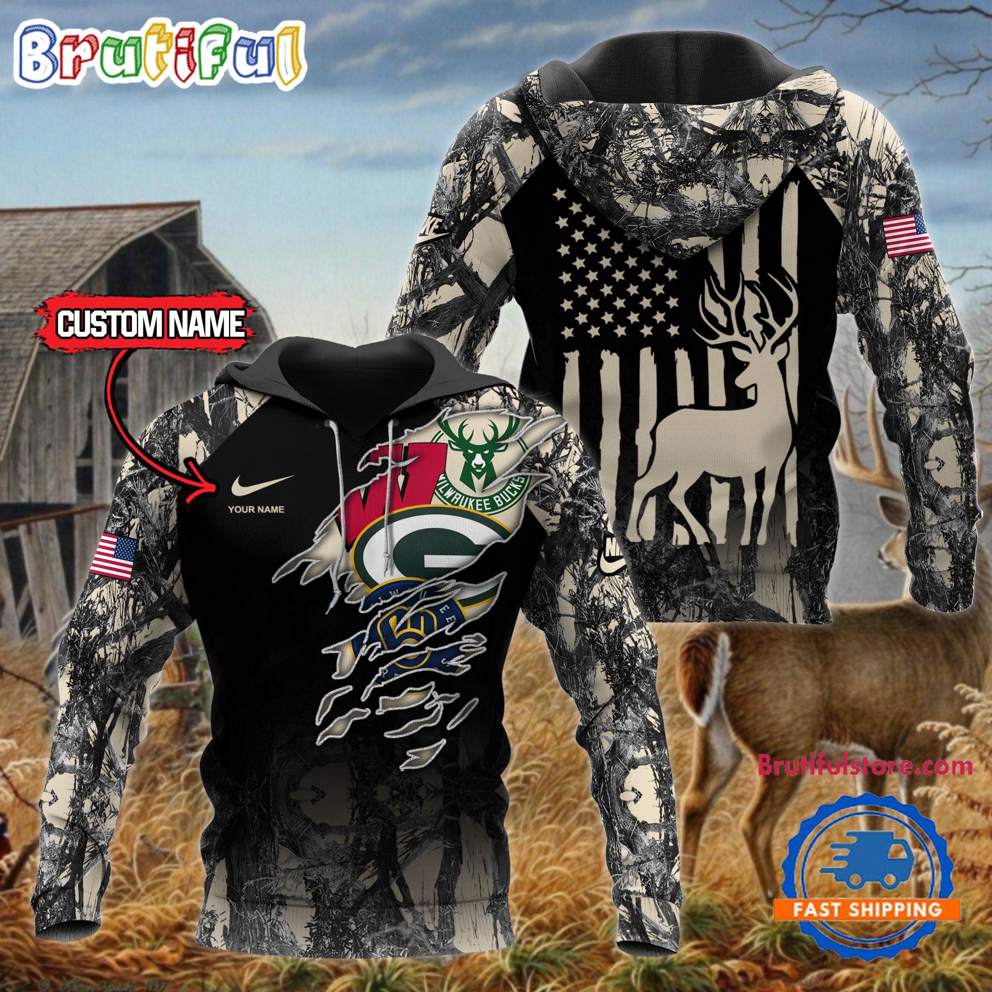 Wisconsin Sports Hunting Style New 2024 Hoodie, Wisconsin Hunting Shirt
