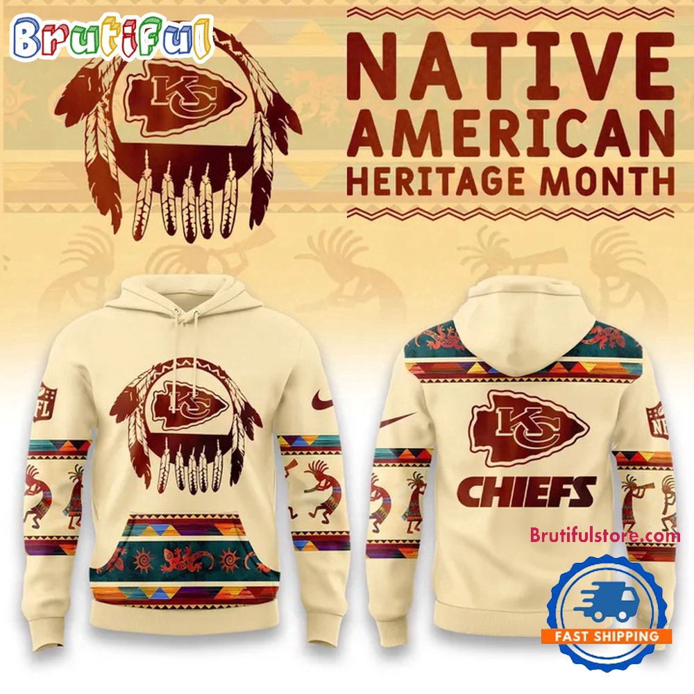 Kansas City Chiefs 2024 NFL America Native New Design Hoodie
