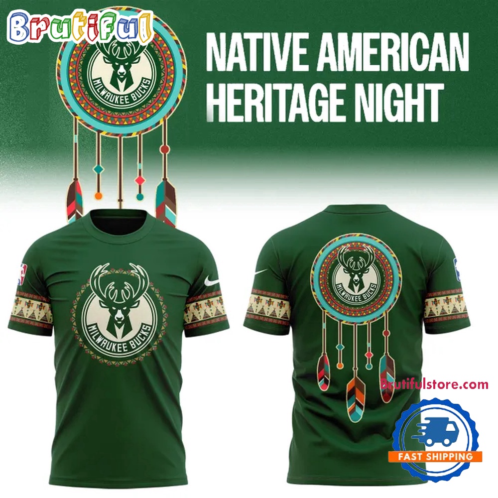 Milwaukee Bucks 2024 America Native New Design Hoodie
