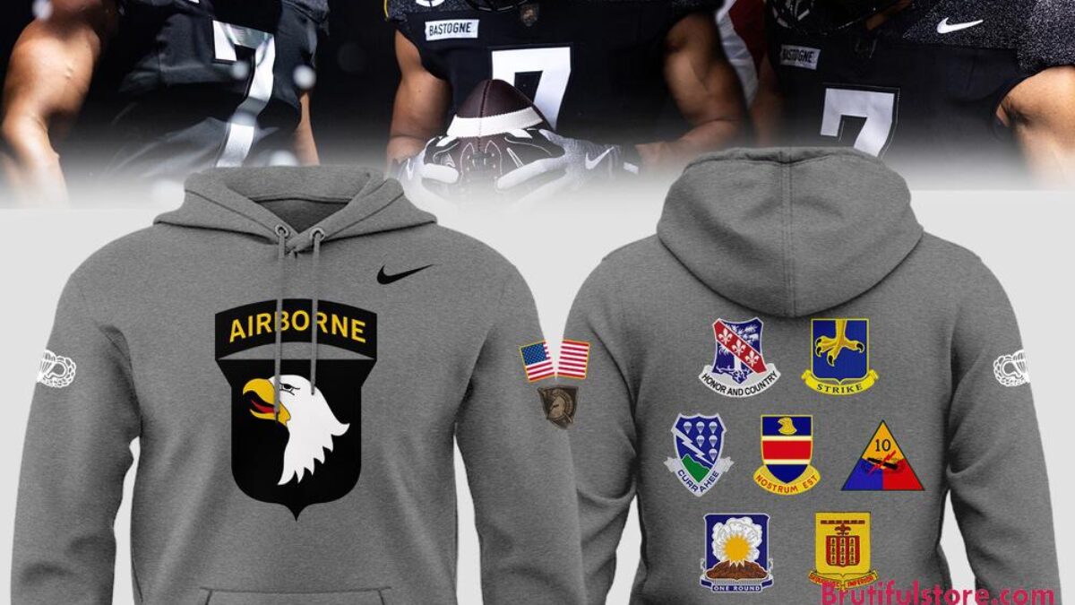 Army Black Knights 101st Airborne Bastogne New Hoodie