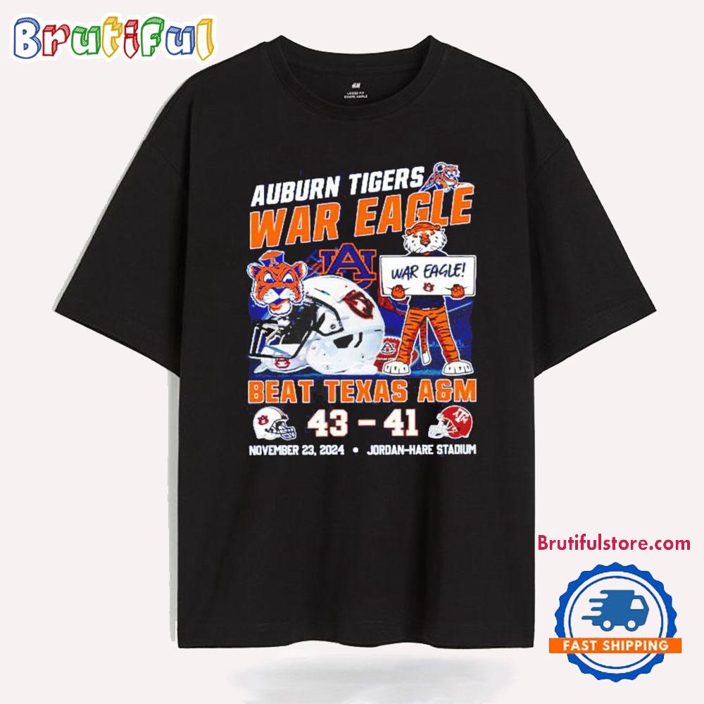 Auburn Tigers Football War Eagle Beat Texas AM T Shirt