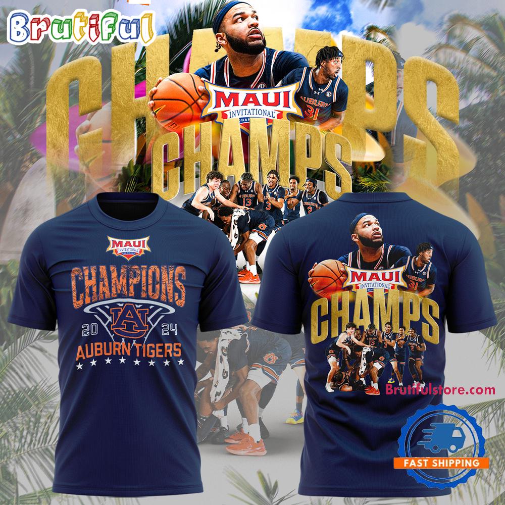 Auburn Tigers Men’s Basketball 2024 Champions Limited Edition 3D Shirt