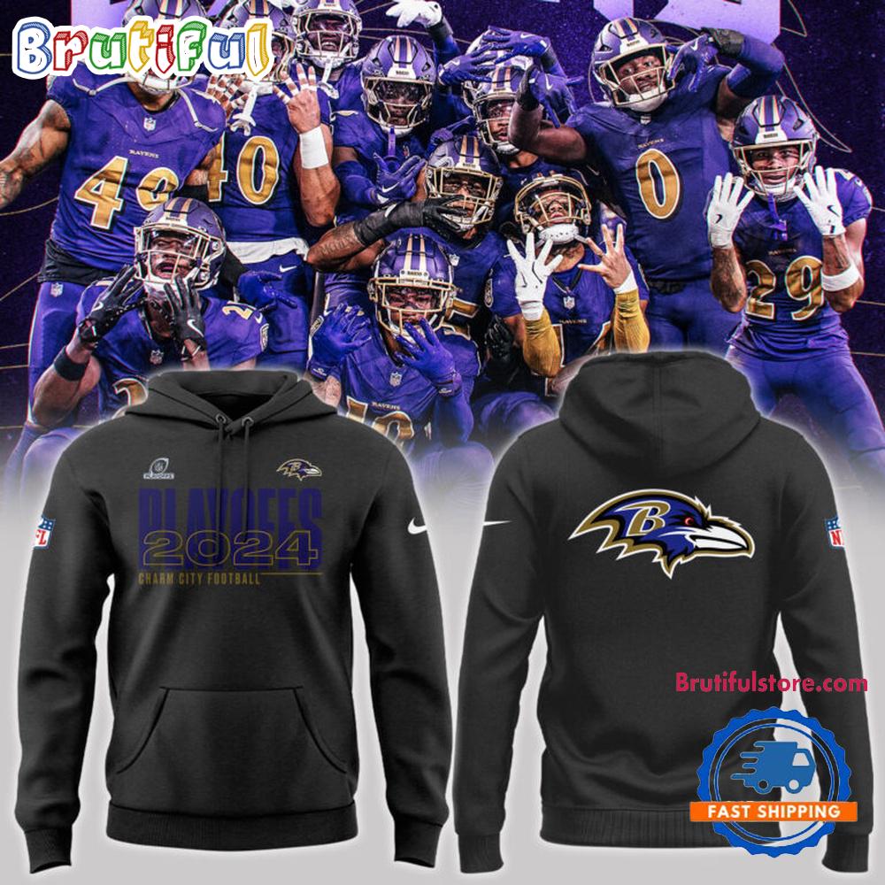 Baltimore Ravens 2024 NFL Playoffs New Design 3D Shirt