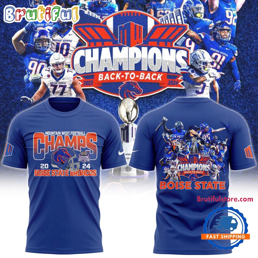 Boise State Broncos Football Is Your 2024 Mountain West Conference Champions New 3D Shirt