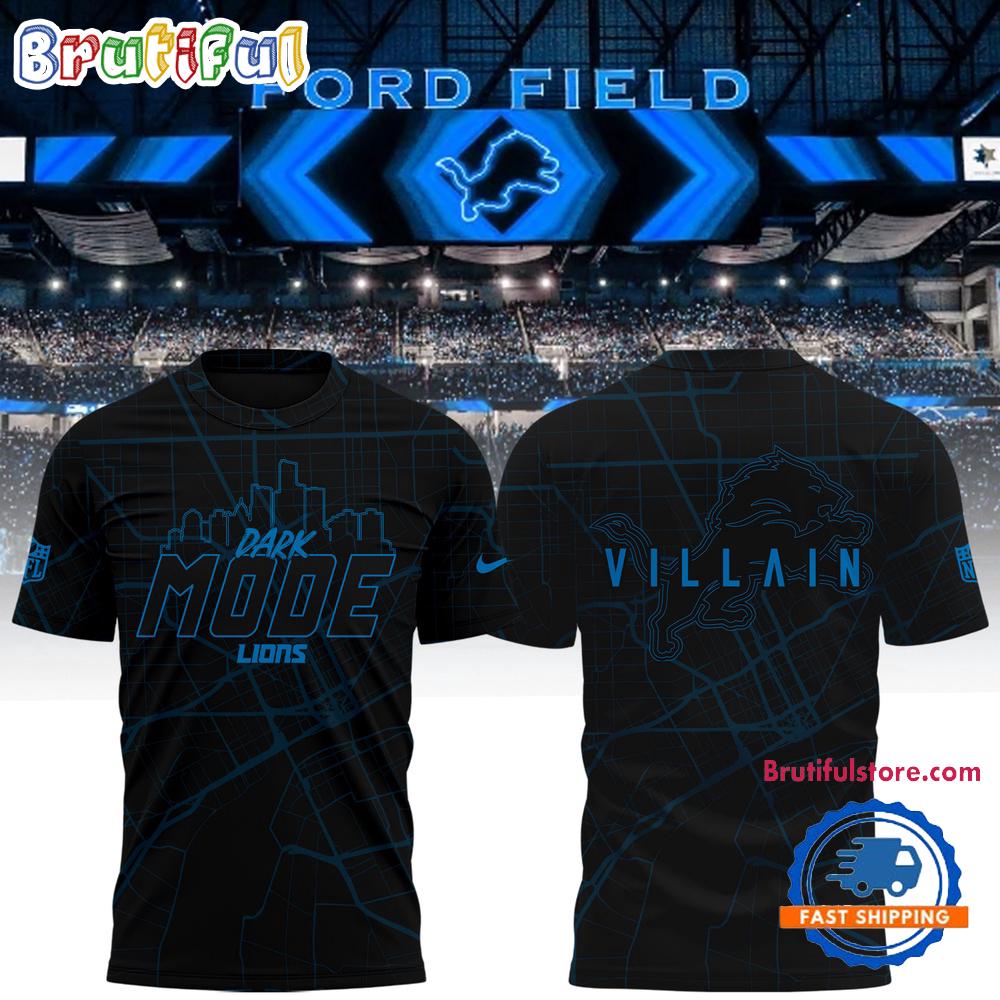Detroit Lions Back In Black 2024 New Design T Shirt