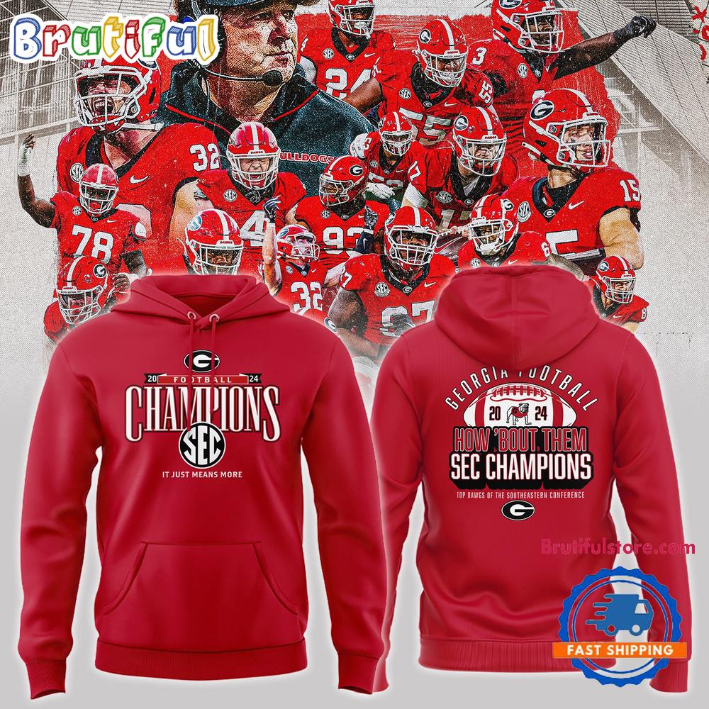 Georgia Bulldogs 2024 SEC Football Conference Champions Limited Hoodie