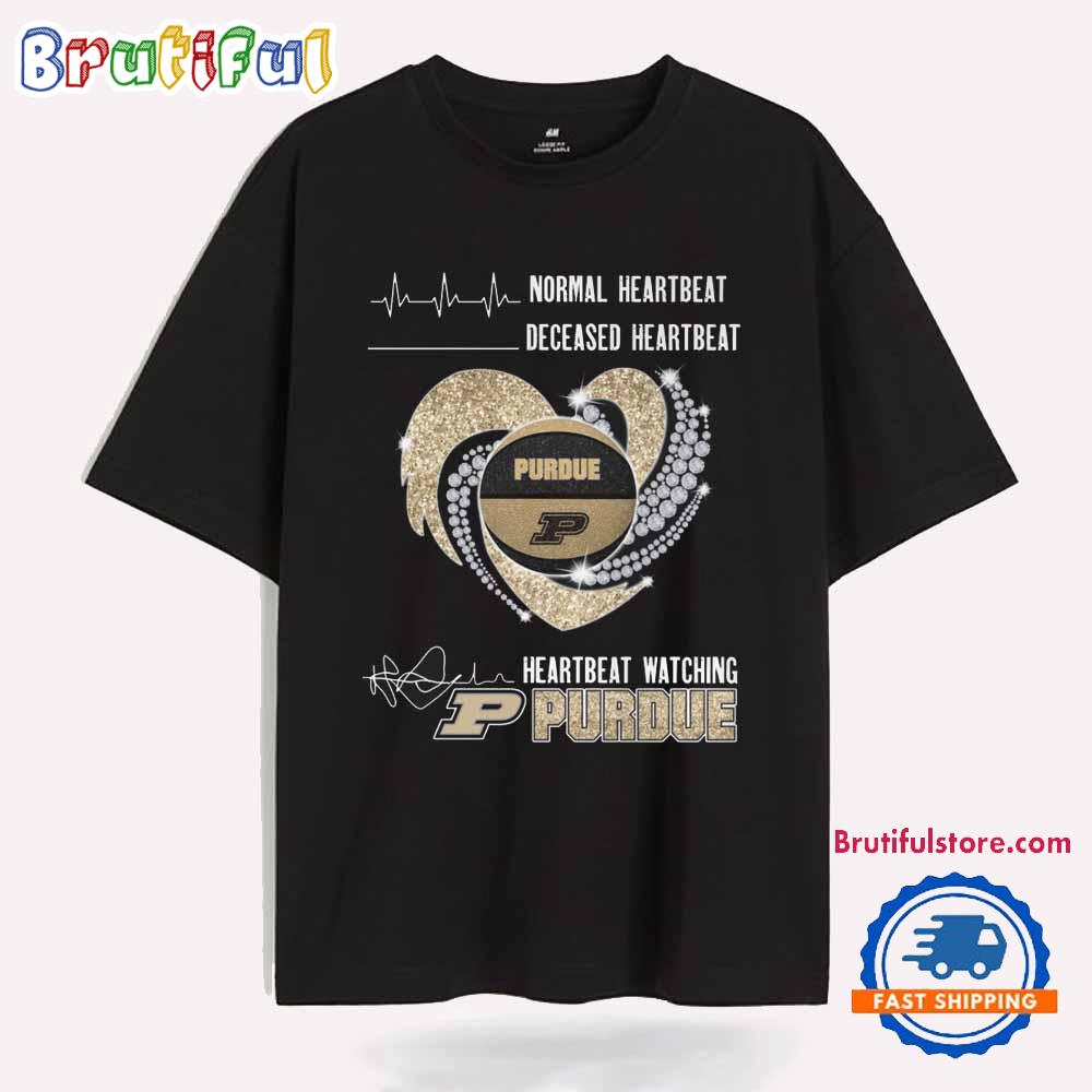 Heartbeat Watching Purdue Boilermakers Men's Basketball 2025 Unisex T Shirt