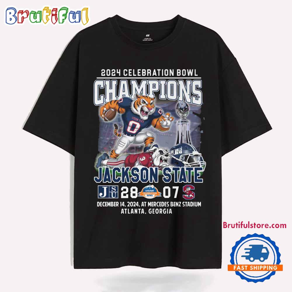 Jackson State Tigers Cricket Celebration Bowl Champions 2024 Winner T Shirt