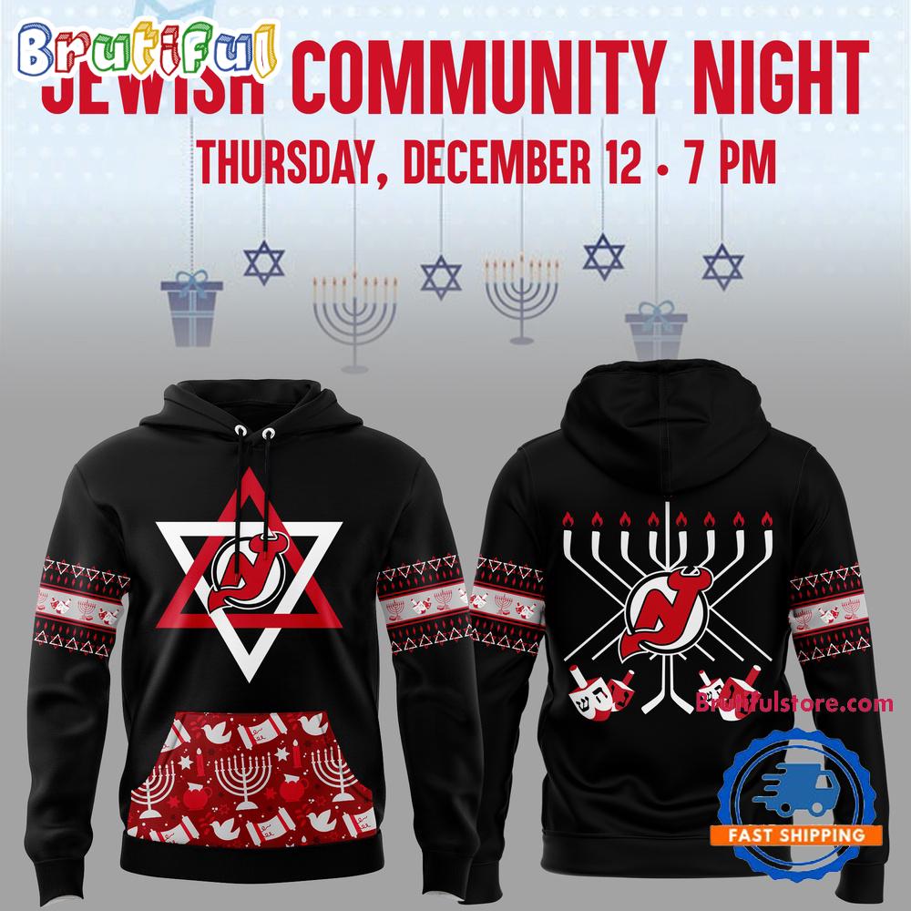 Jersey Devils Jewish Community Night Limited Edition New Hoodie Shirt