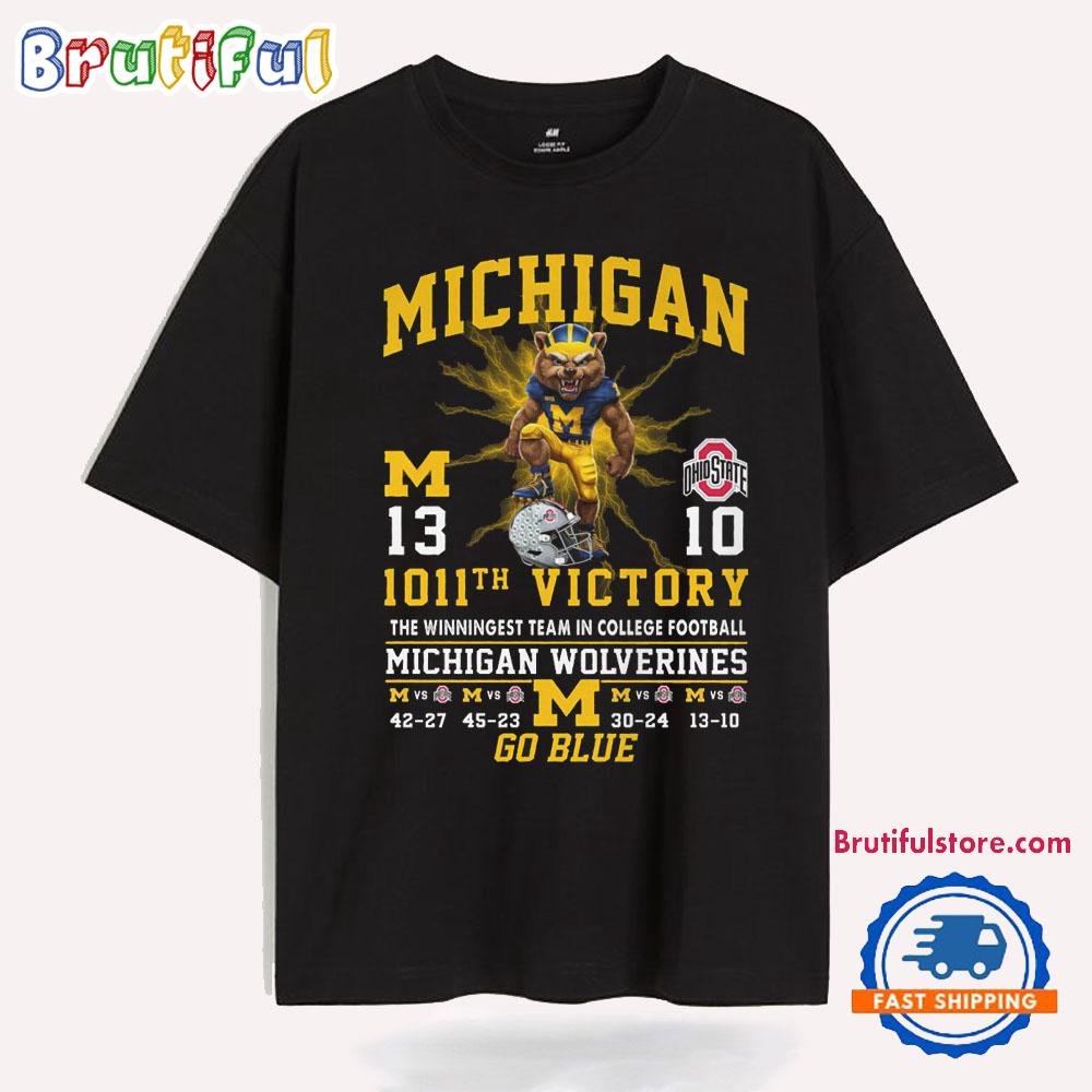 Michigan Wolverines 1011th Victory The Winningest Team Go Blue T Shirt