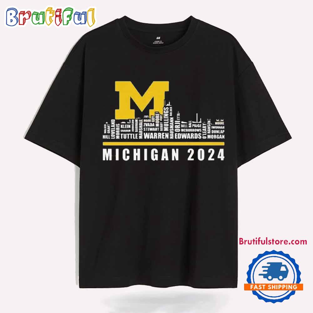 Michigan Wolverines Football City Skyline 2024 T Shirt