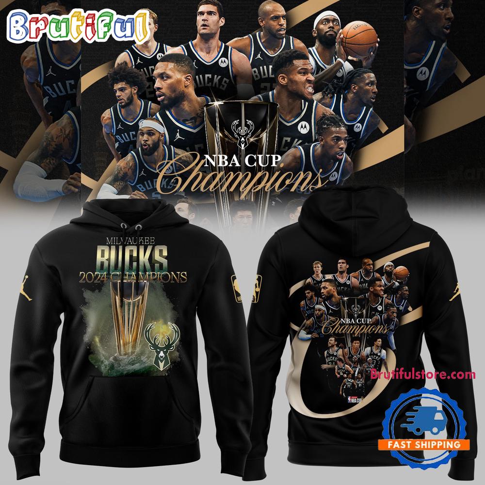 Milwaukee Bucks 2024 Champions NBA Cup New Hoodie