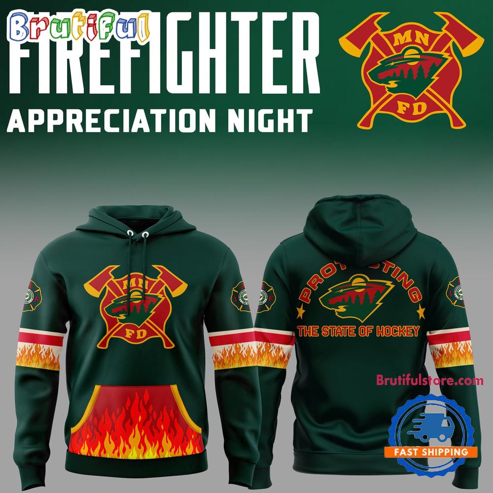 Minnesota Wild Firefighter Appreciation Night 2024 Hoodie