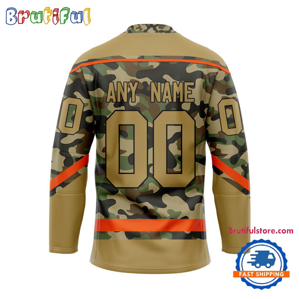 NHL Anaheim Ducks Camo Veterans Custom Hockey Jersey