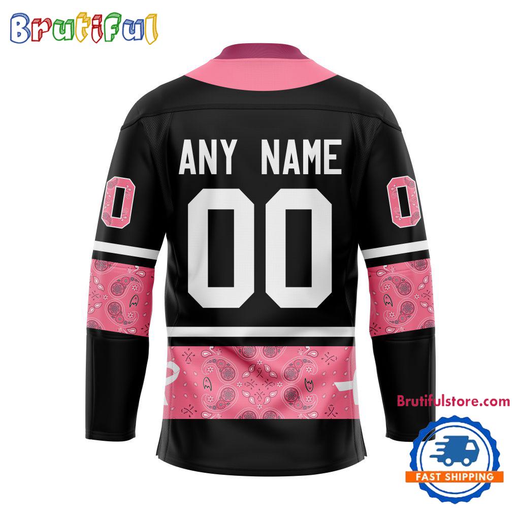 NHL Anaheim Ducks In October We Wear Pink Breast Cancer Design Hockey Jersey