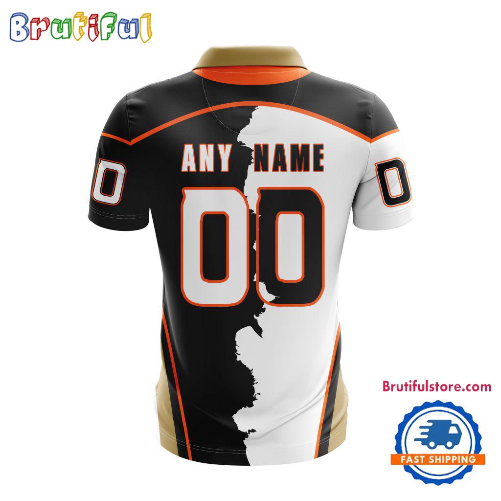 NHL Anaheim Ducks Personalize Home Mix Away Kits Polo Shirts