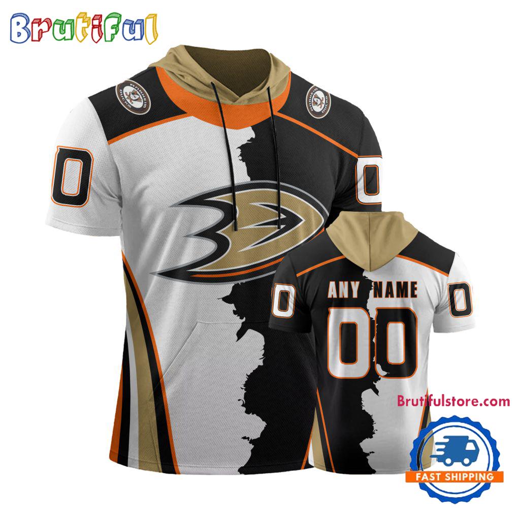 NHL Anaheim Ducks Special Home Mix Away Short Sleeve Hoodie