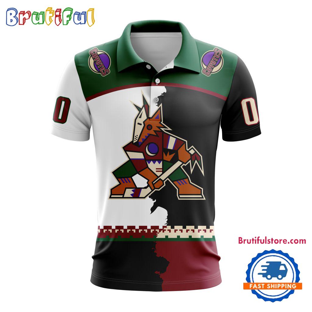 NHL Arizona Coyotes Personalize Home Mix Away Kits Polo Shirts