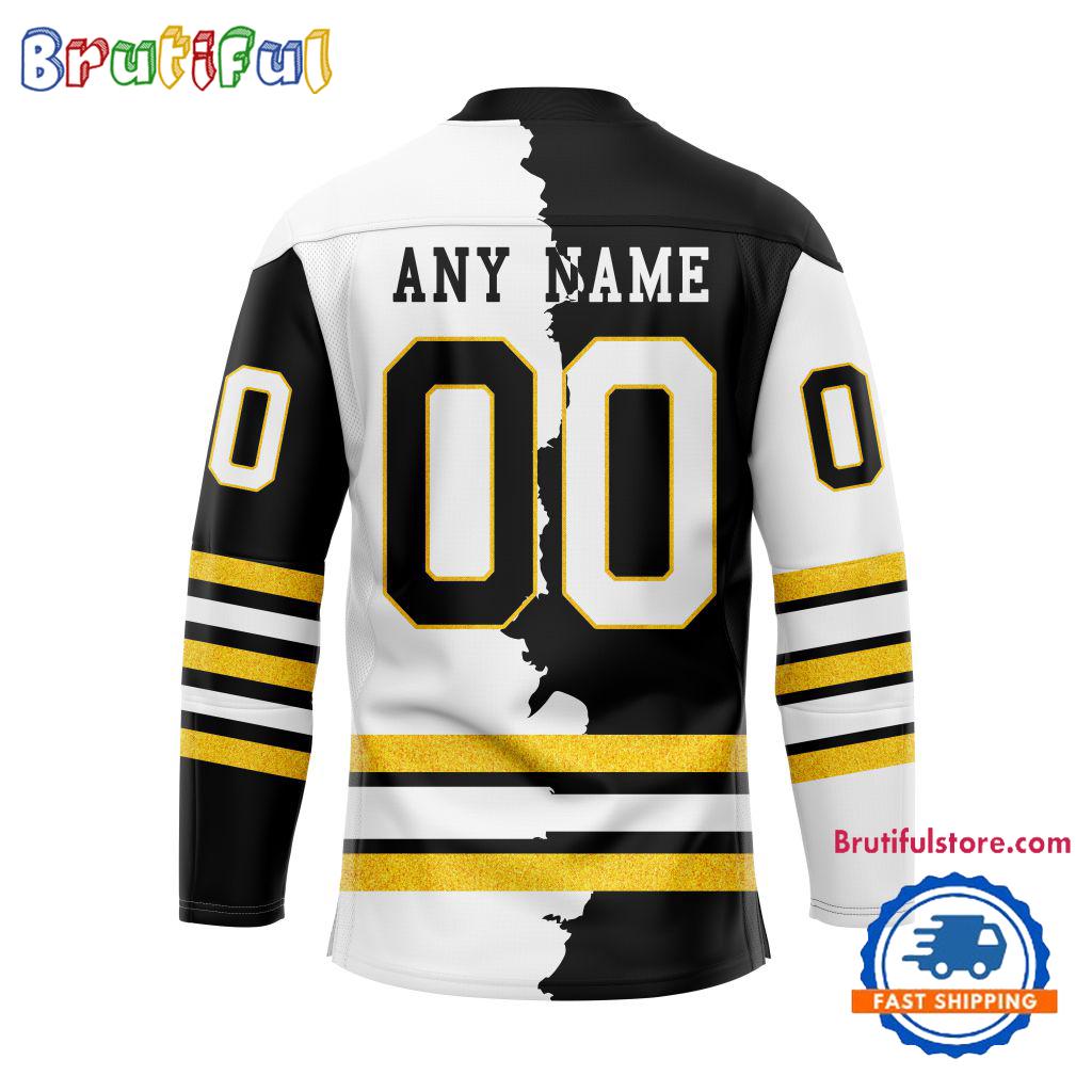 NHL Boston Bruins Home Mix Away New Design Hockey Jersey
