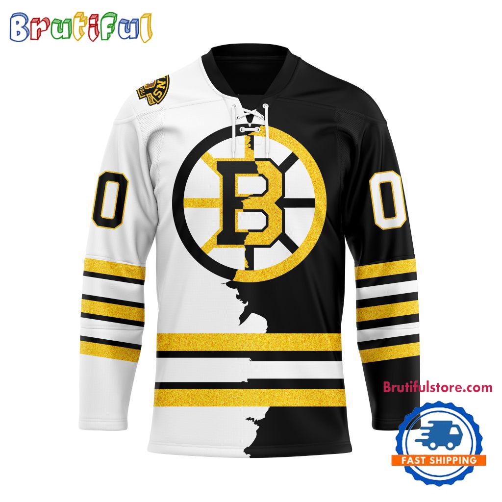 NHL Boston Bruins Home Mix Away New Design Hockey Jersey