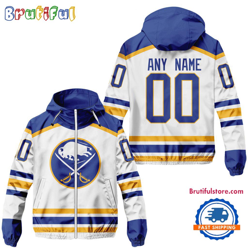 NHL Buffalo Sabres Away Windbreaker Outdoor Jacket, Personalized Hockey Team Jacket Outfits