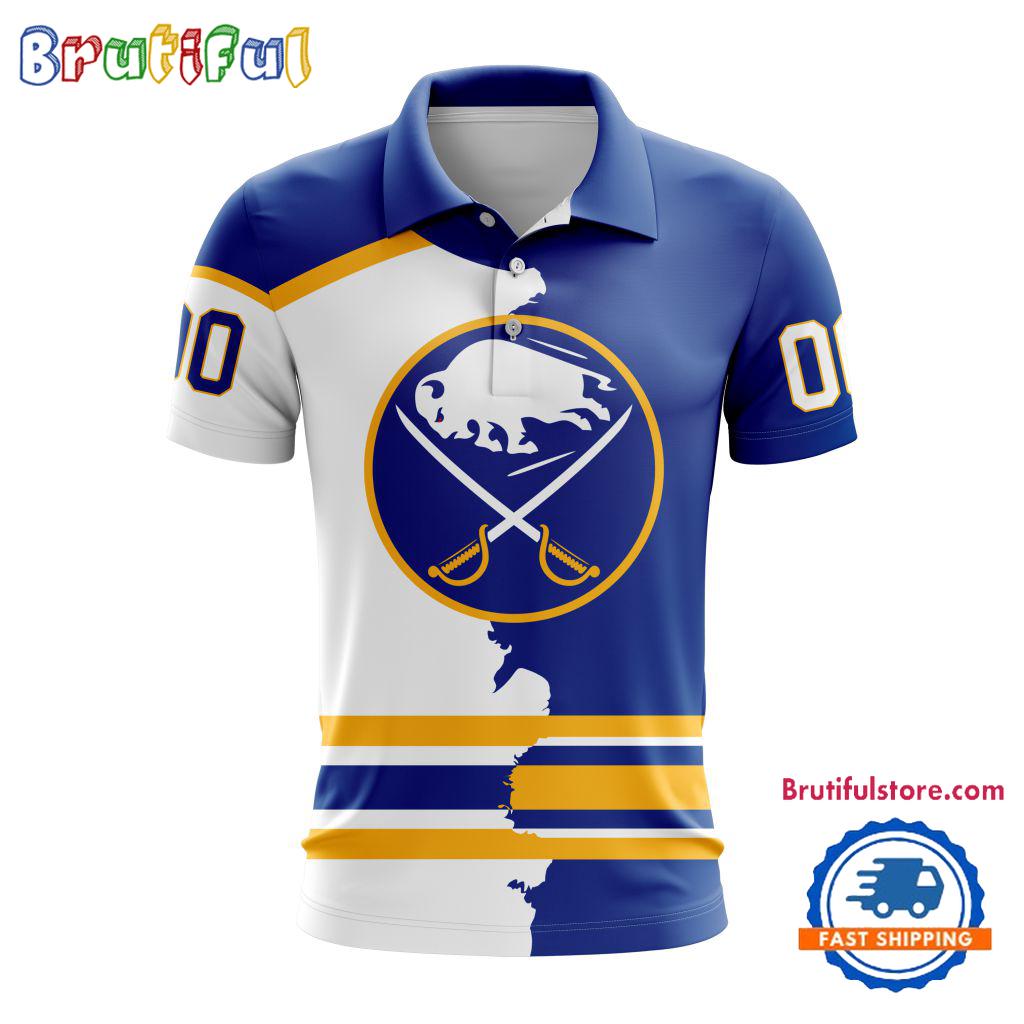 NHL Buffalo Sabres Personalize Home Mix Away Kits Polo Shirts