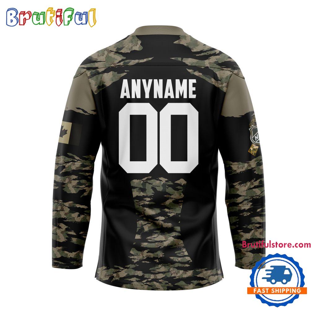NHL Calgary Flames Custom Honoring Veterans Camo Hockey Jersey
