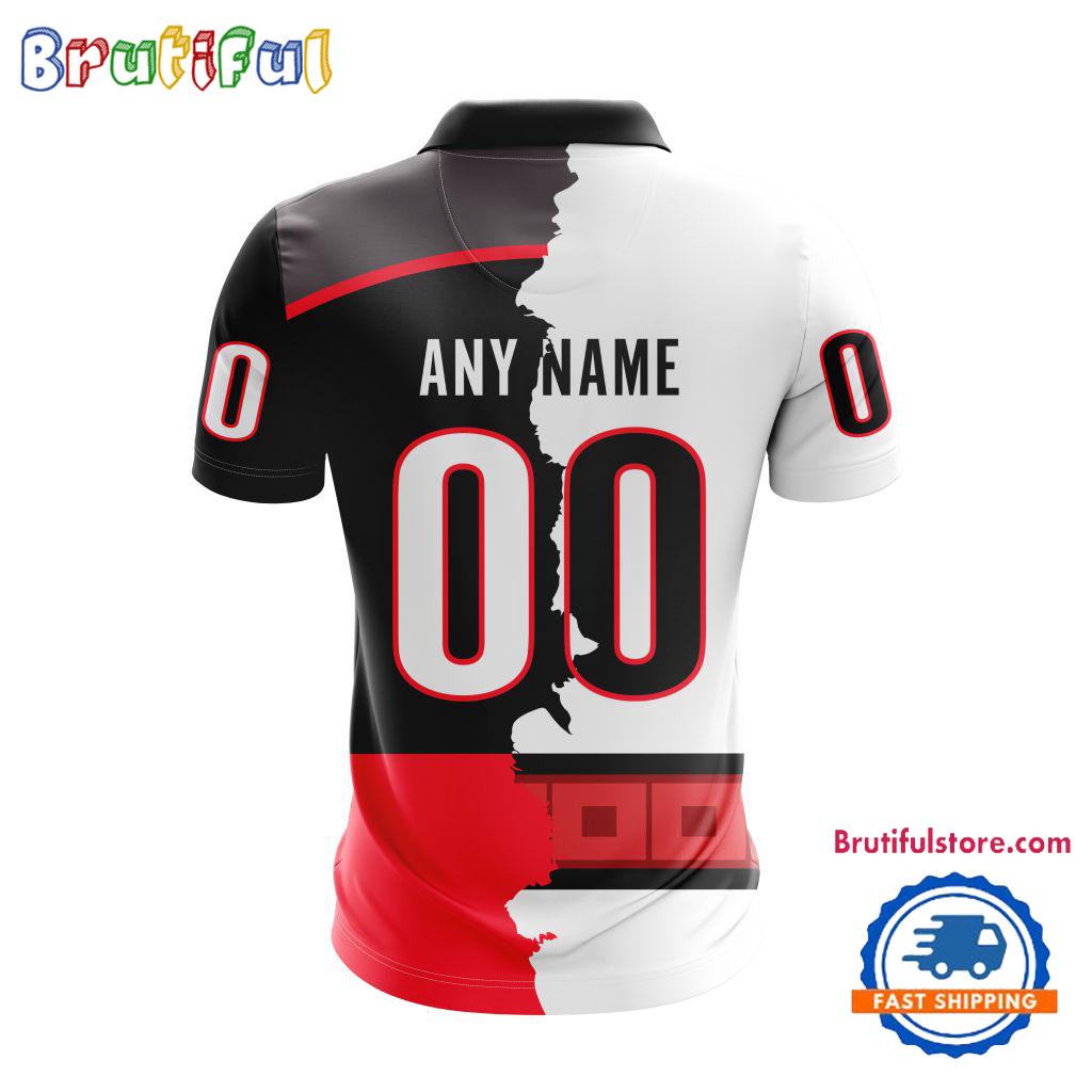 NHL Carolina Hurricanes Personalize Home Mix Away Kits Polo Shirts