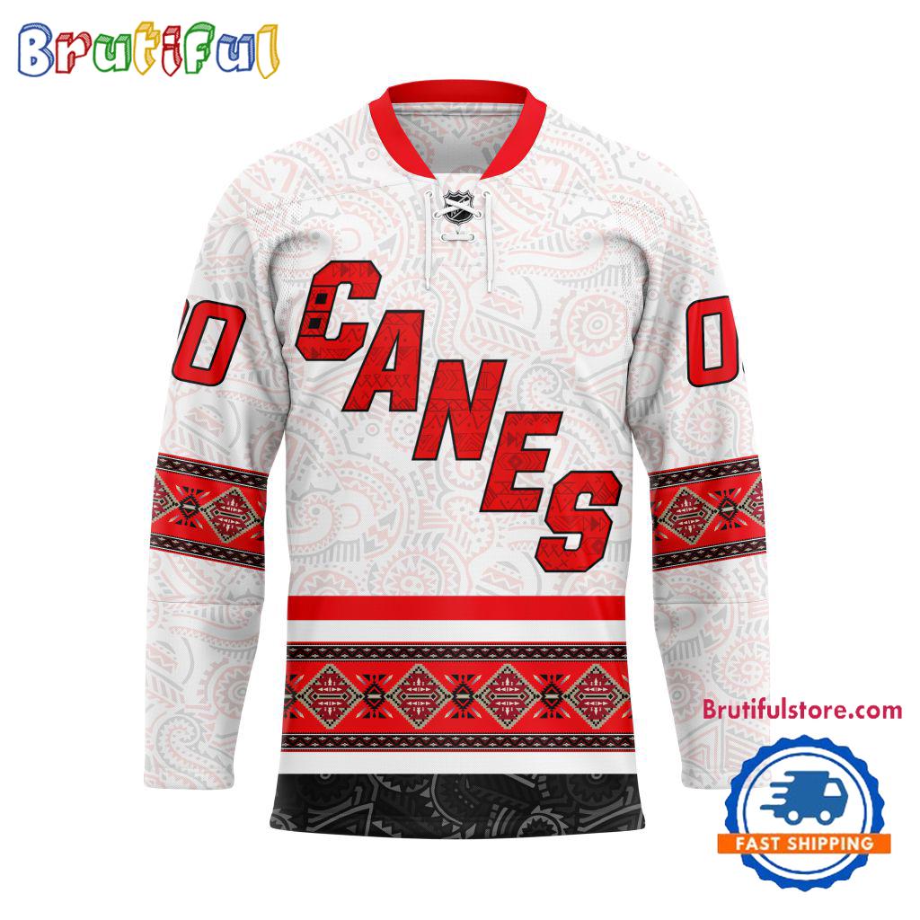 NHL Carolina Hurricanes Personalized Native American Hockey Jersey
