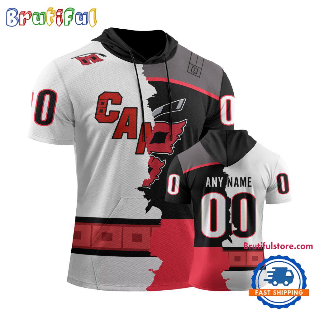 NHL Carolina Hurricanes Special Home Mix Away Short Sleeve Hoodie