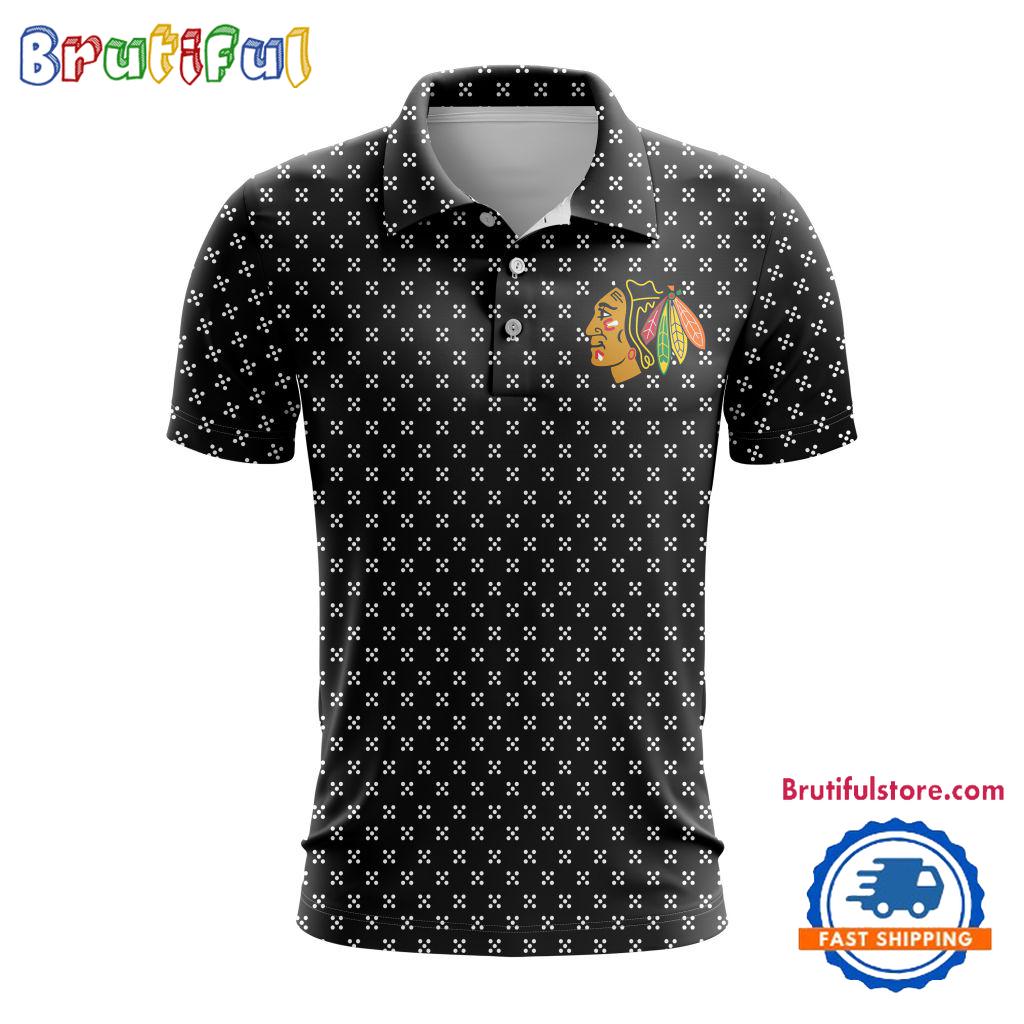 NHL Chicago Blackhawks Hockey Team New Design Polo Shirt