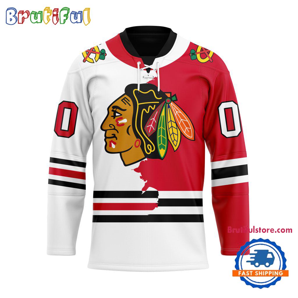 NHL Chicago Blackhawks Home Mix Away New Design Hockey Jersey