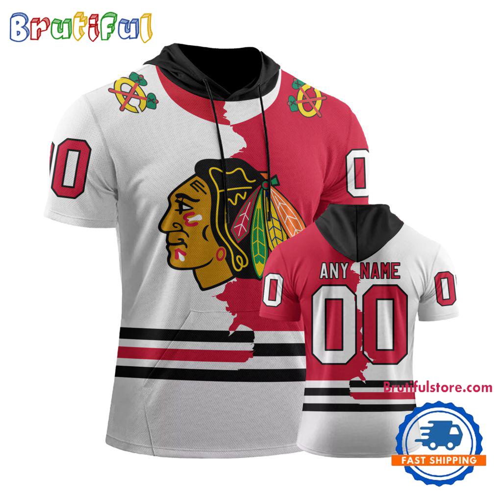 NHL Chicago Blackhawks Special Home Mix Away Short Sleeve Hoodie
