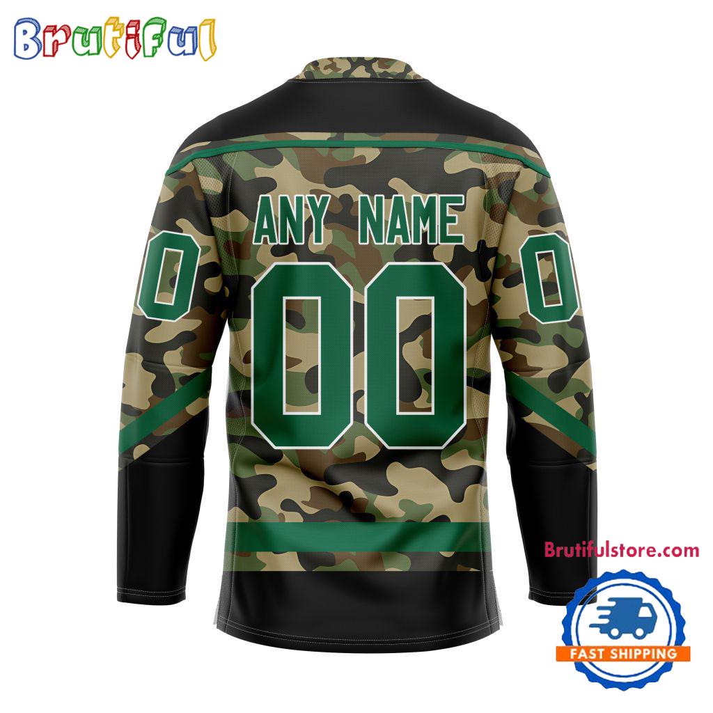 NHL Dallas Stars Camo Veterans Custom Hockey Jersey