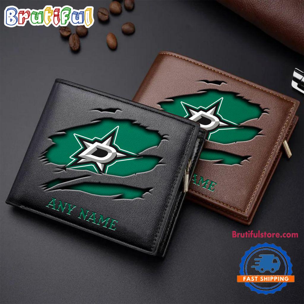 NHL Dallas Stars Custom Name Wallet, Hockey Team Design Men's Wallet