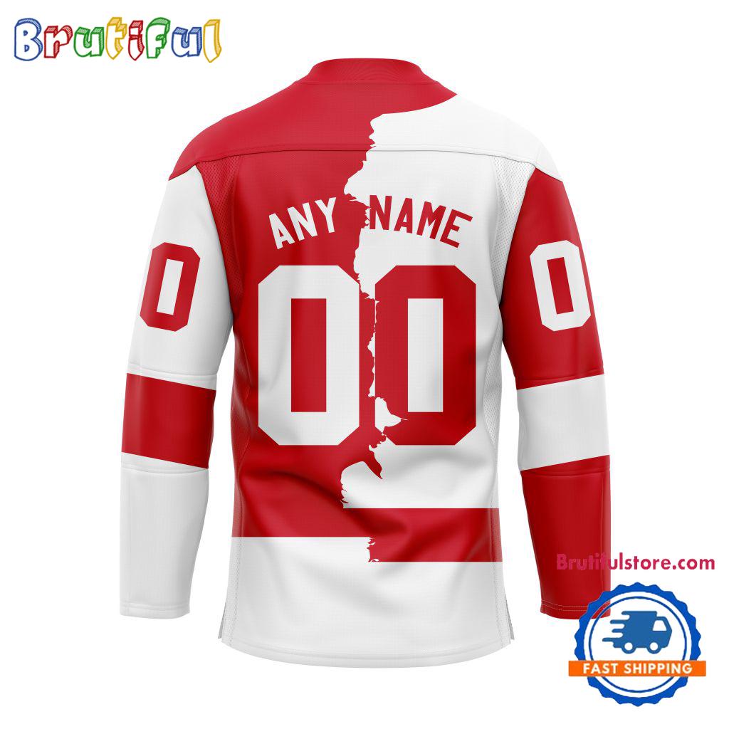 NHL Detroit Red Wings Home Mix Away New Design Hockey Jersey