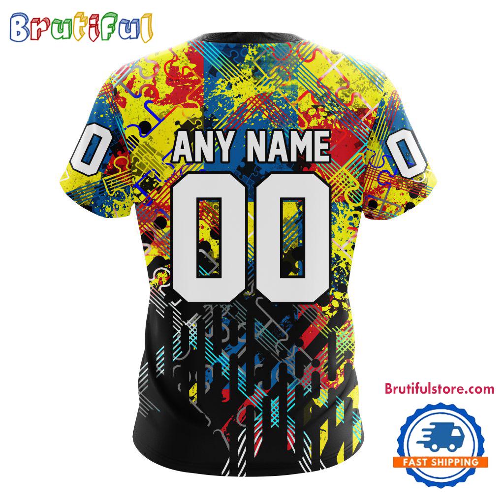 NHL Edmonton Oilers Hockey Logo Team Autism Awareness Design TShirt, Sweatshirt, Hoodie