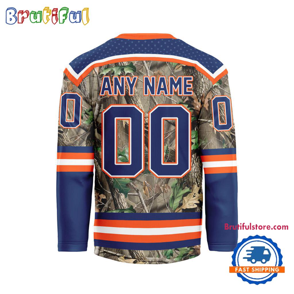 NHL Edmonton Oilers Special Realtree Camo Hunting Hockey Jersey