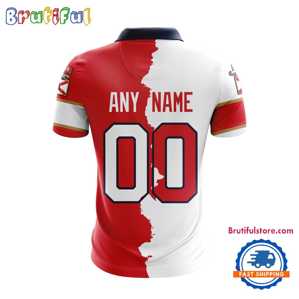 NHL Florida Panthers Personalize Home Mix Away Kits Polo Shirts