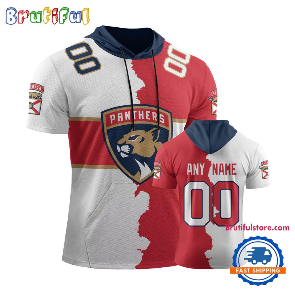 NHL Florida Panthers Special Home Mix Away Short Sleeve Hoodie